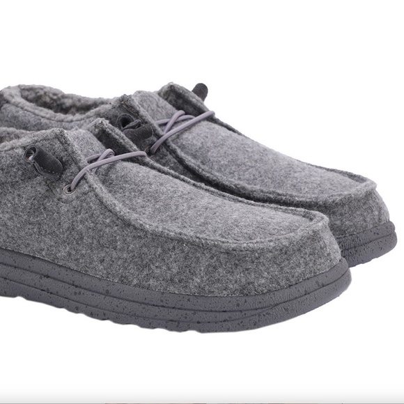 LAMO Samuel Grey Wool Slip On Casual Shoes Mens 11 NEW - Picture 5 of 7